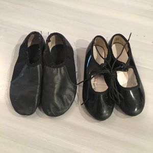 Girls Jazz and Tap shoes